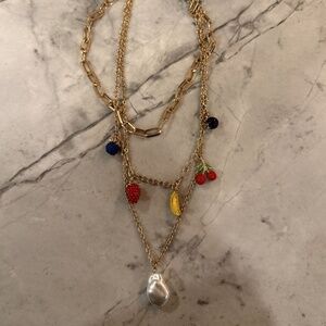 A New Day layered fruit necklace